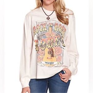 Wrangler Retro Medium Shirt Rock-N-Rose Rodeo long sleeve 100% cotton NWT